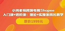 鸿老师跨境电商Shopee入门课+进阶课：理论+实操系统化教学（原价1999）